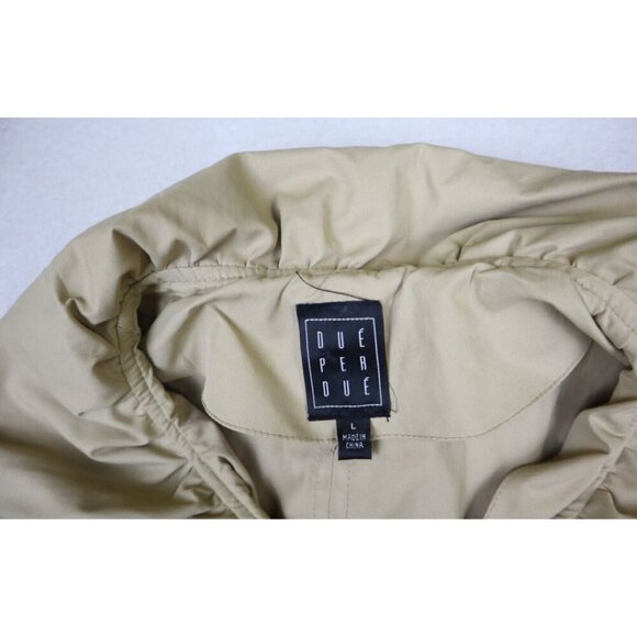 DUE PER DUE - WOMEN'S BEIGE 3/4 SLEEVE JACKET WITH LARGE COLLAR -  SIZE L - Picture 4 of 10
